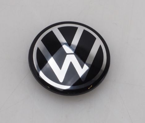 Nabenkappe VW Logo, schwarz/chrom - 5H0601171  FOD