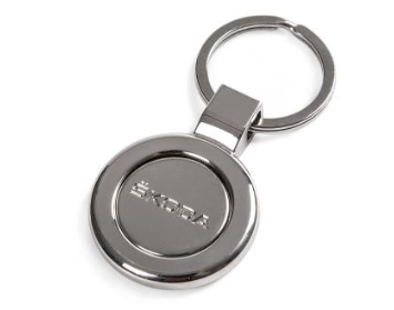 Original Skoda Schlüsselanhänger mit Einkaufswagen-Chip - 000087010BL